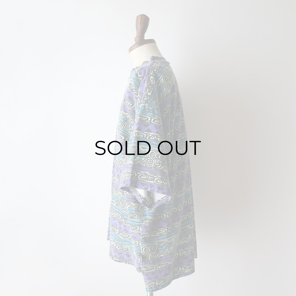 画像11: 〜90's QUIKSILVER COTTON ALL OVER BORDER PATTERN PRINT S/S TEE "MADE IN USA" (11)