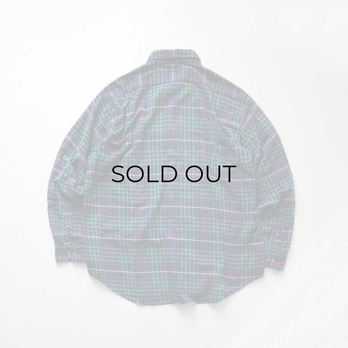 画像2: 〜90's VAN HEUSEN COTTON CHECK FLANNEL B/D SHIRT (2)