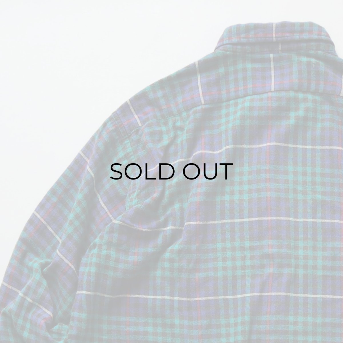 画像5: 〜90's VAN HEUSEN COTTON CHECK FLANNEL B/D SHIRT (5)