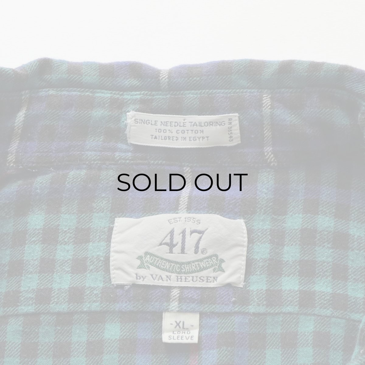 画像8: 〜90's VAN HEUSEN COTTON CHECK FLANNEL B/D SHIRT (8)