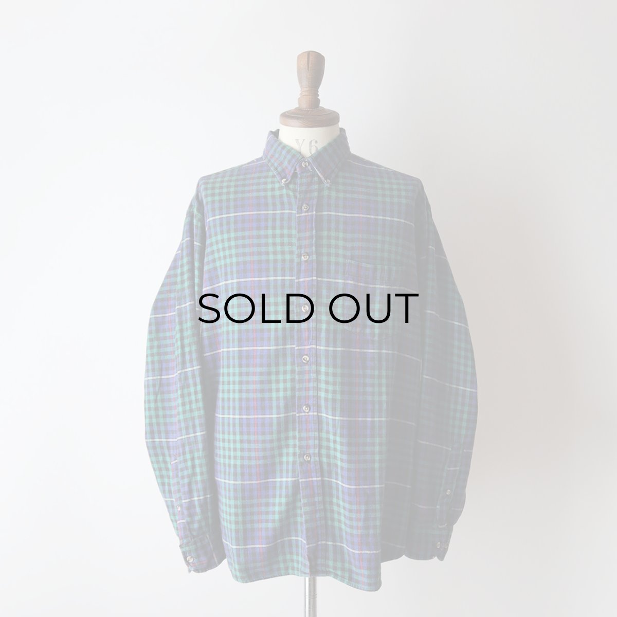 画像10: 〜90's VAN HEUSEN COTTON CHECK FLANNEL B/D SHIRT (10)