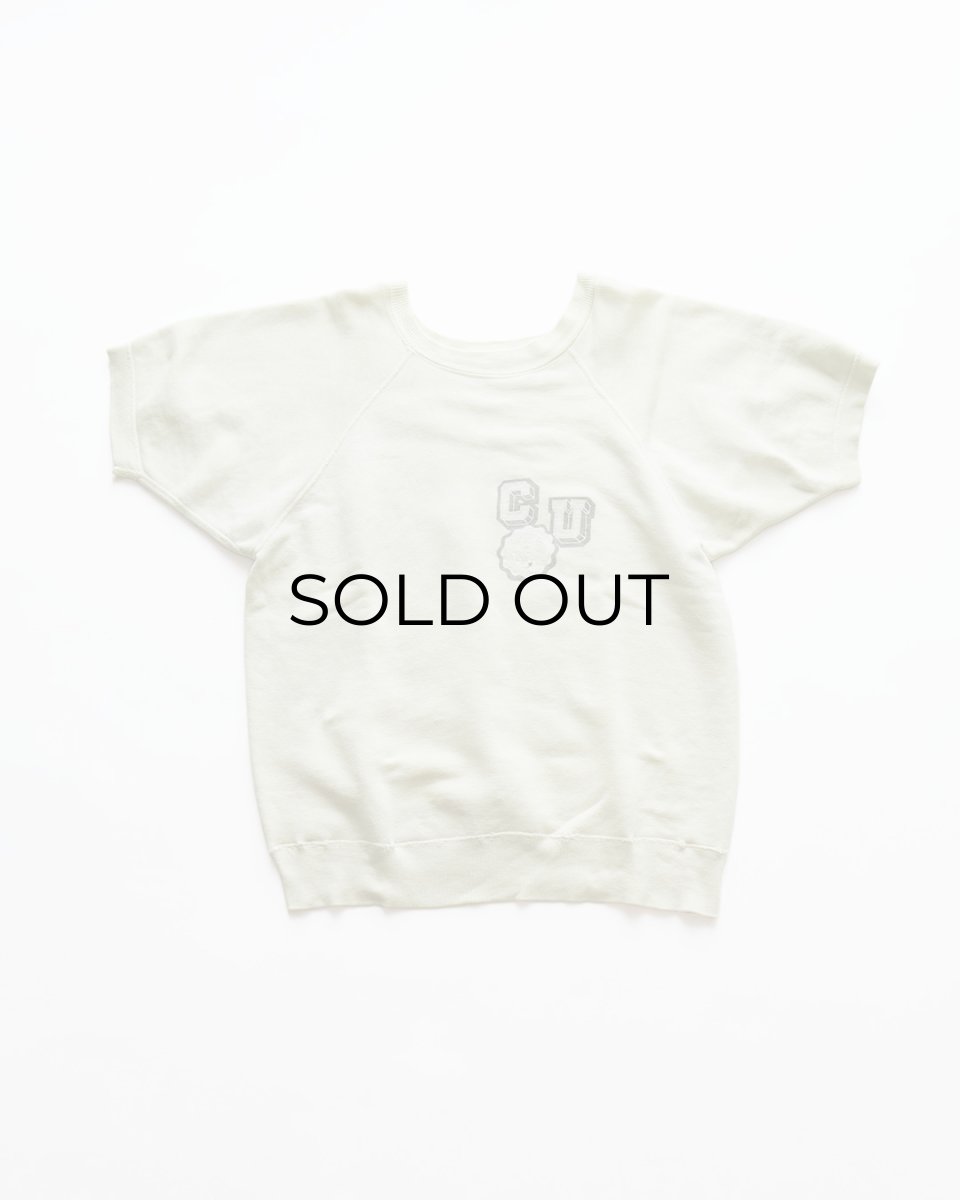 画像1: 60's UNKNOWN BRAND COTTON PRINT CREW NECK S/S SWEAT "CREIGHTON UNIVERSITY" (1)