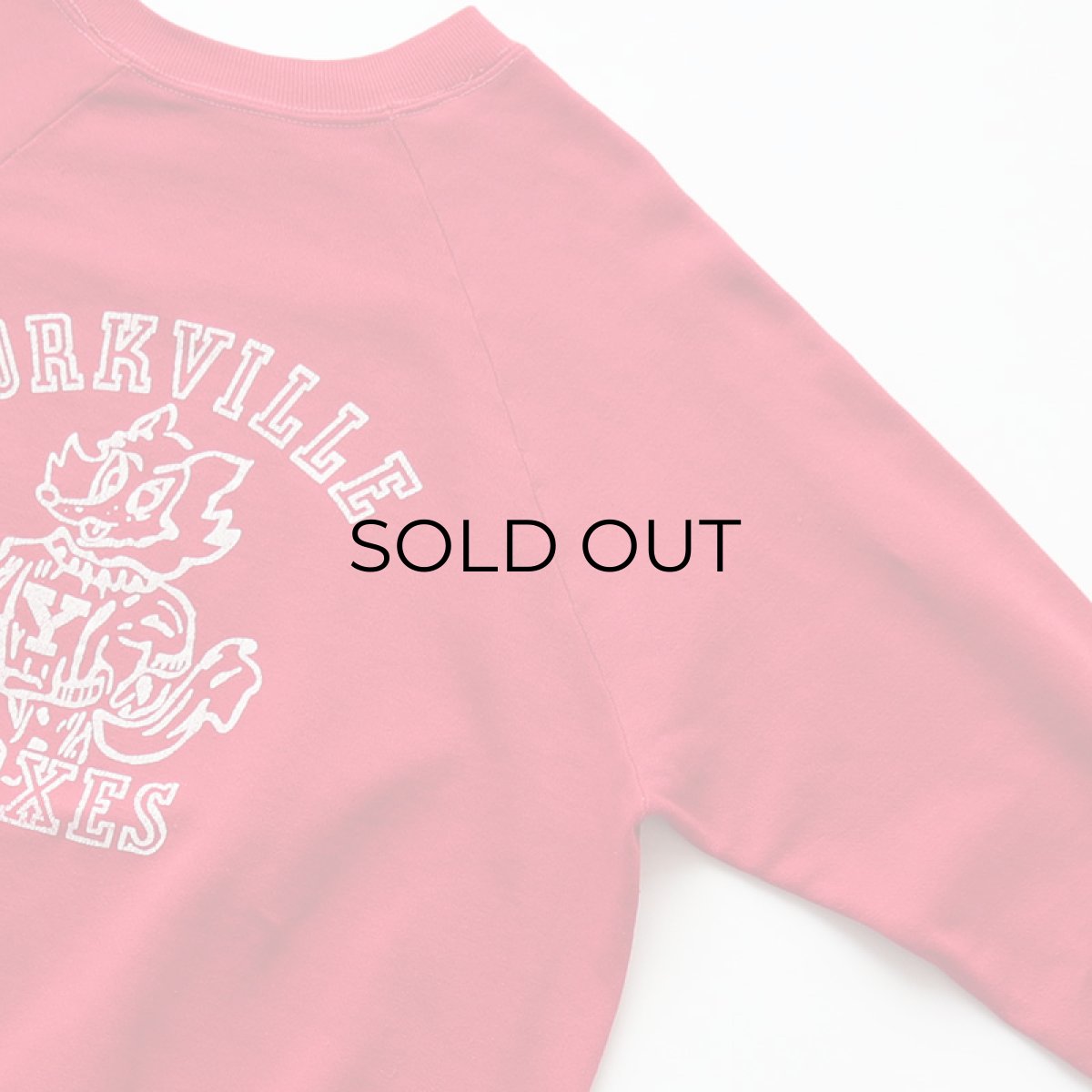 画像3: 80's sportswear PRINT CREW NECK SWEAT "YORKVILLE FOXEES" "MADE IN USA" (3)