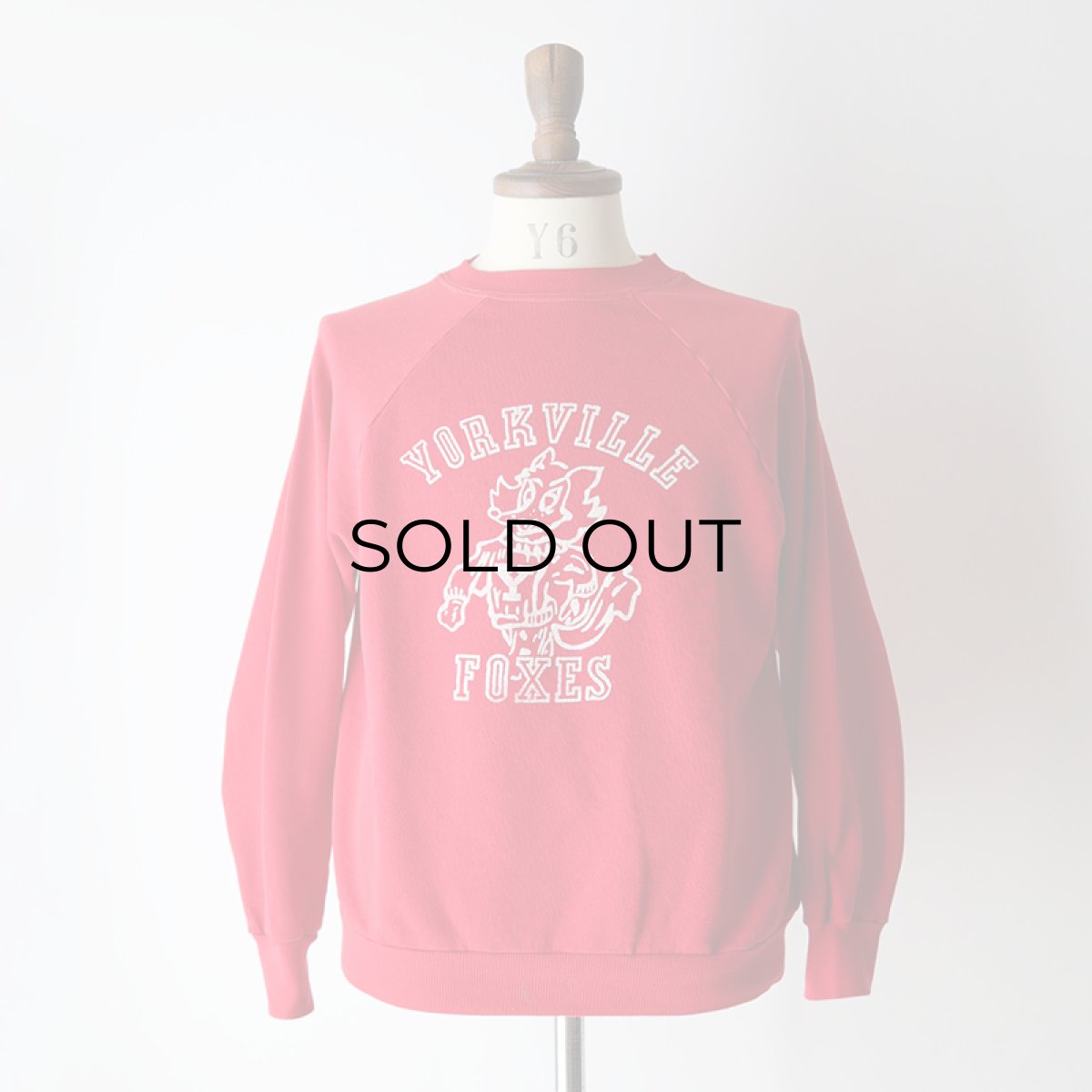 画像11: 80's sportswear PRINT CREW NECK SWEAT "YORKVILLE FOXEES" "MADE IN USA" (11)