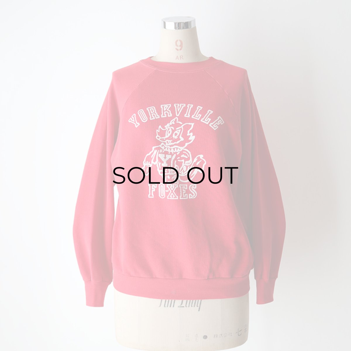 画像8: 80's sportswear PRINT CREW NECK SWEAT "YORKVILLE FOXEES" "MADE IN USA" (8)