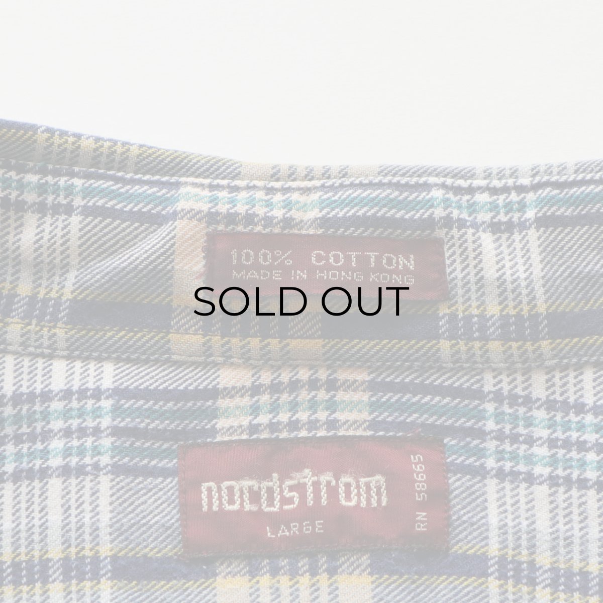 画像7: 80's nordstrom COTTON CHECK FLANNEL B/D SHIRT (7)