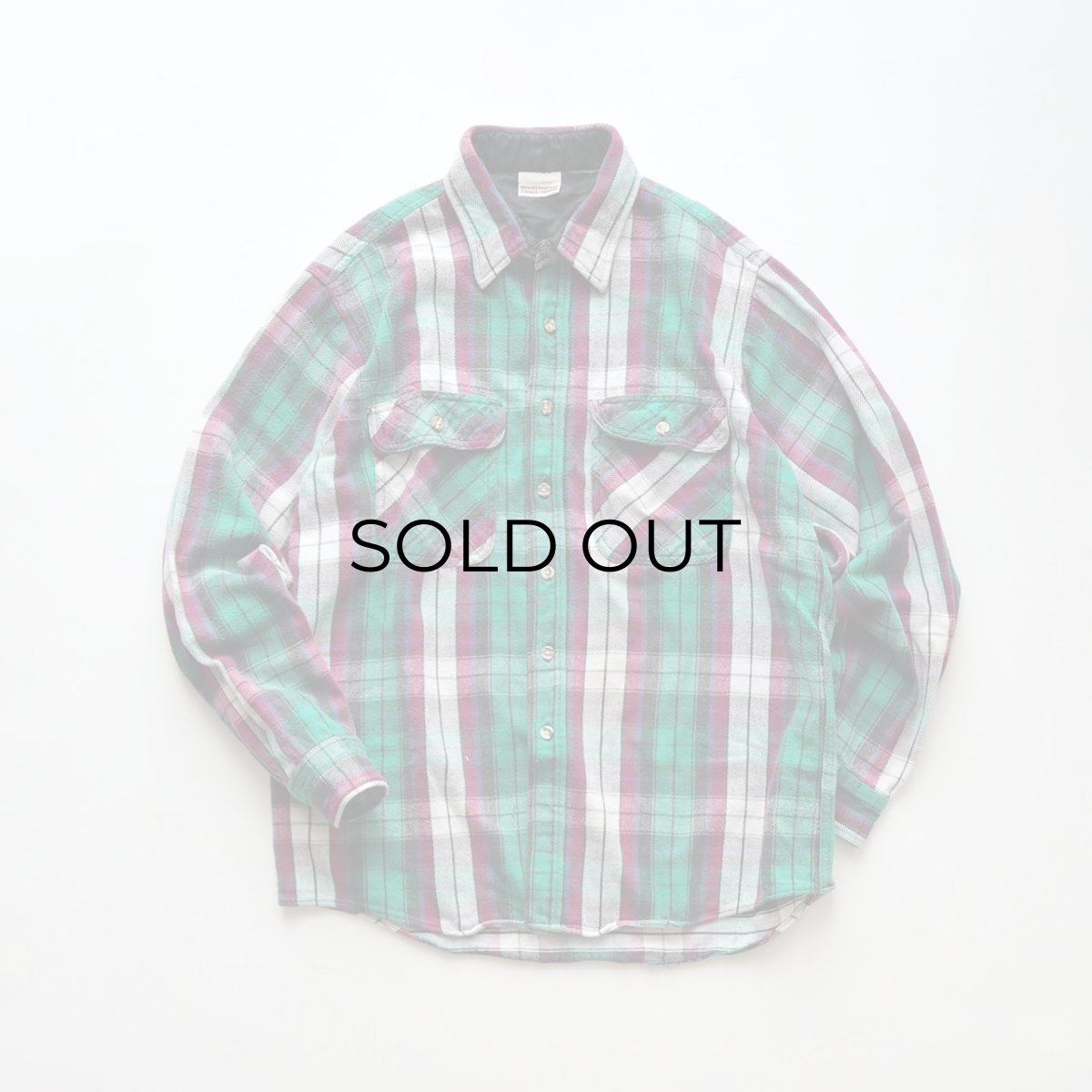 画像1: 90's FIELD & STREAM COTTON CHECK HEAVY FLANNEL SHIRT (1)