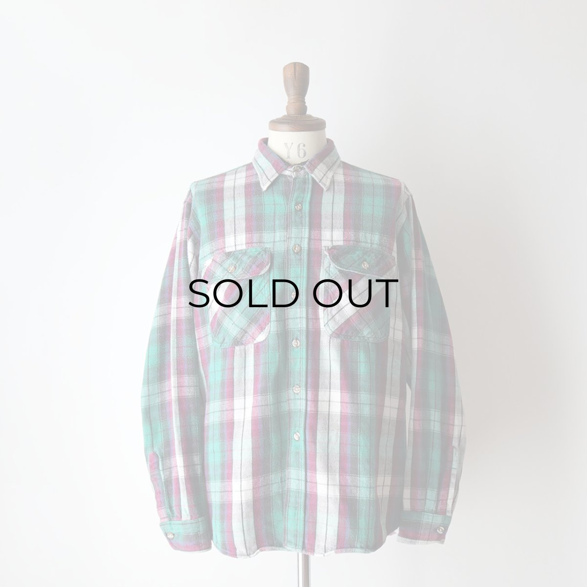 画像12: 90's FIELD & STREAM COTTON CHECK HEAVY FLANNEL SHIRT (12)