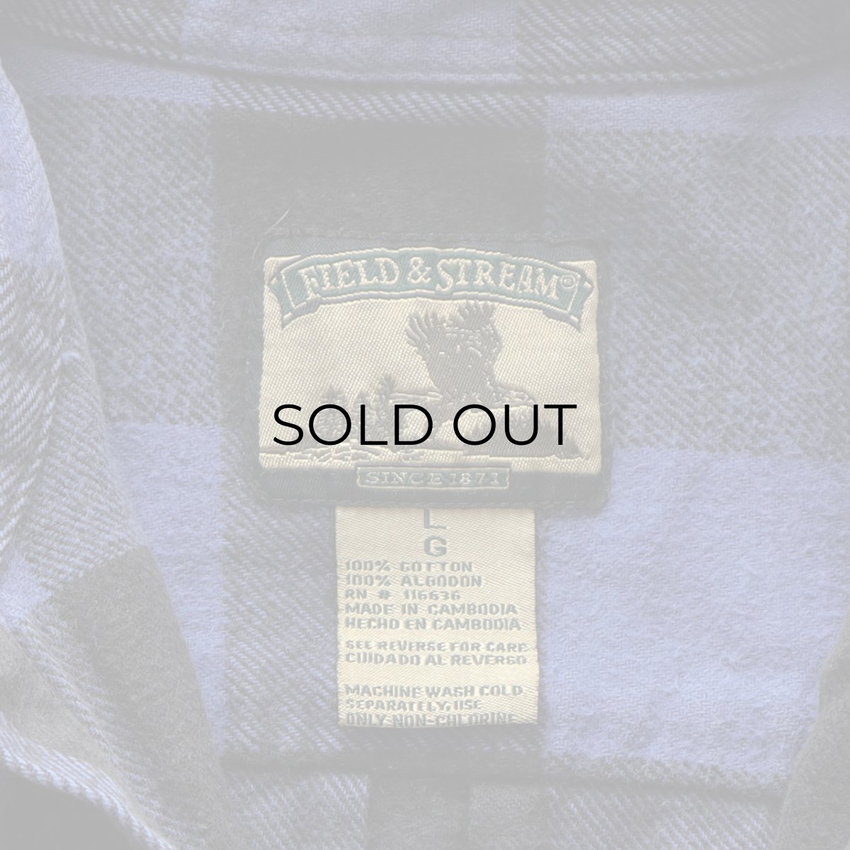 画像8: 〜00's FIELD & STREAM COTTON BUFFALO CHECK HEAVY FLANNEL SHIRT 【L】 (8)