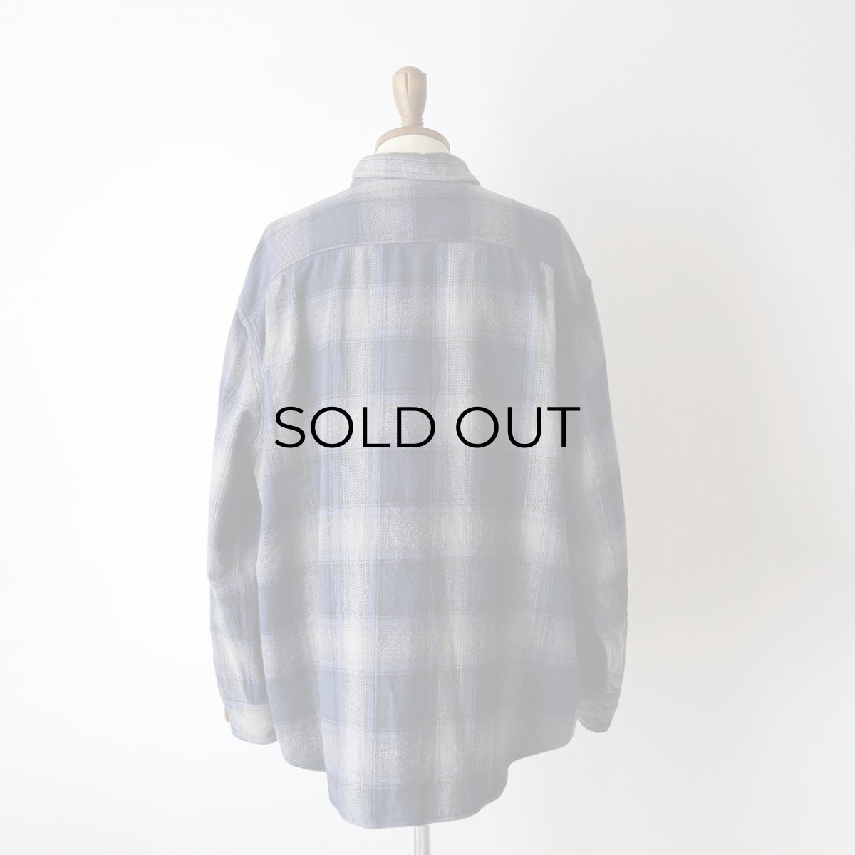 画像12: 〜00's ST. JOHN'S BAY COTTON OMBRE CHECK HEAVY FLANNEL SHIRT (12)