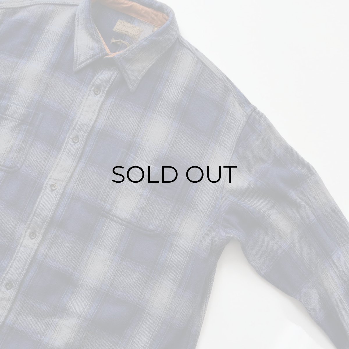 画像3: 〜00's ST. JOHN'S BAY COTTON OMBRE CHECK HEAVY FLANNEL SHIRT (3)