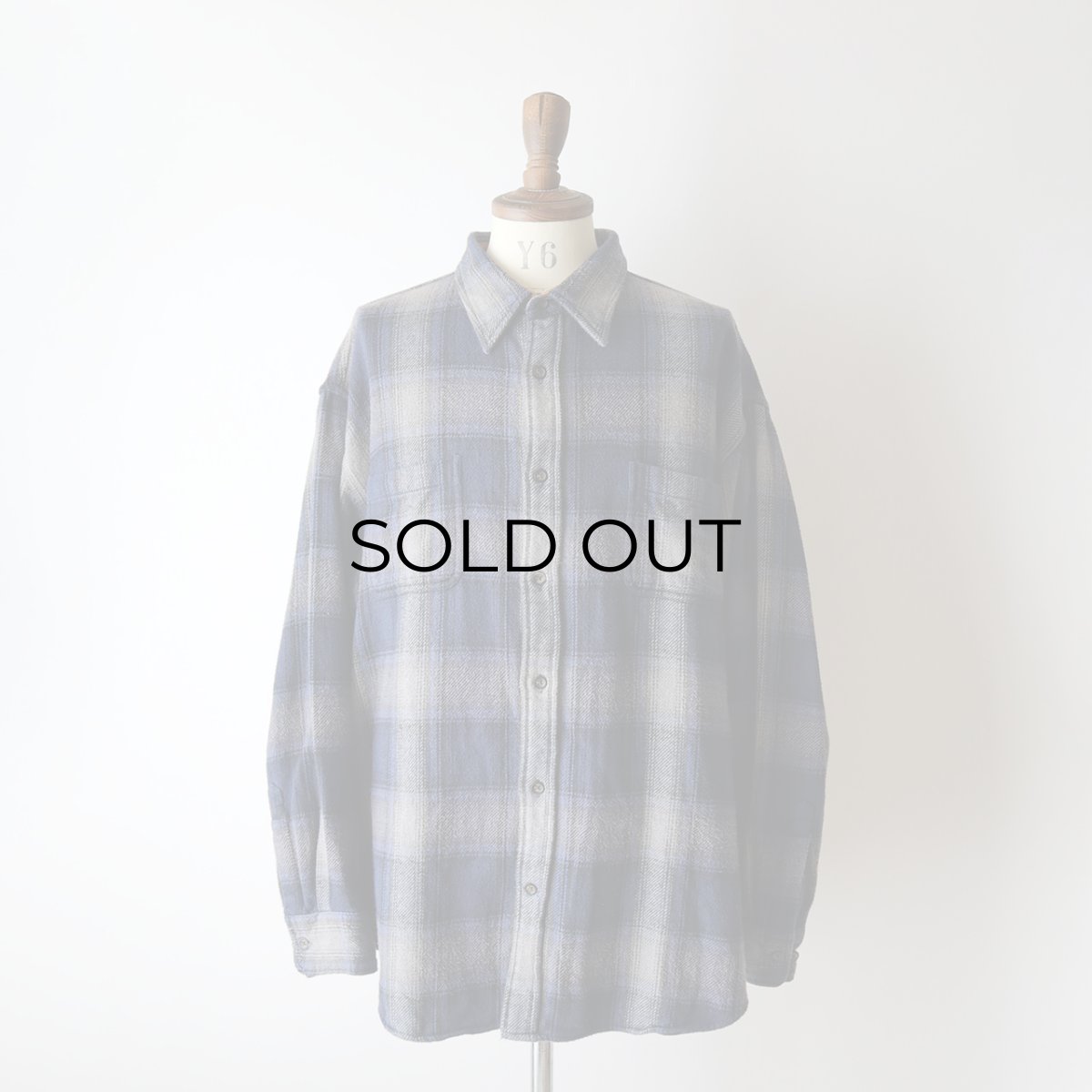 画像10: 〜00's ST. JOHN'S BAY COTTON OMBRE CHECK HEAVY FLANNEL SHIRT (10)