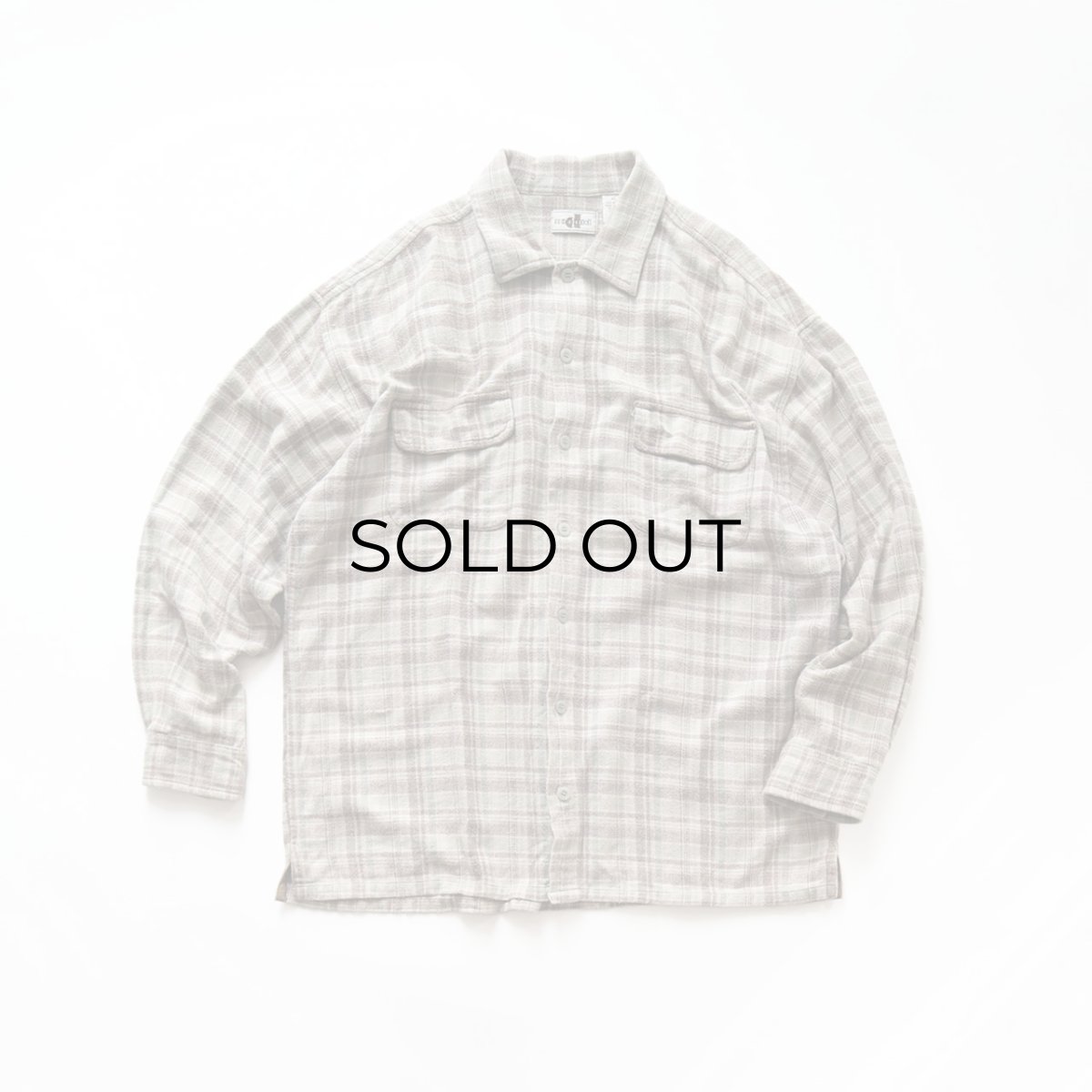 画像1: 〜90's PROTON COTTON CHECK HEAVY FLANNEL OPEN COLLAR BOX SHIRT (1)