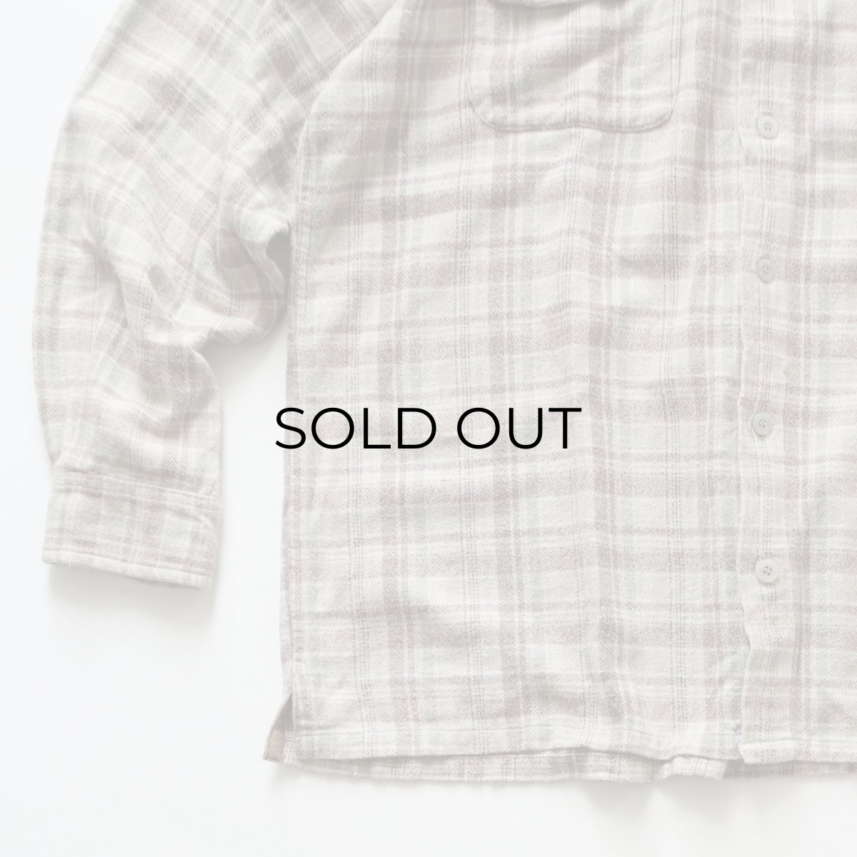 画像4: 〜90's PROTON COTTON CHECK HEAVY FLANNEL OPEN COLLAR BOX SHIRT (4)