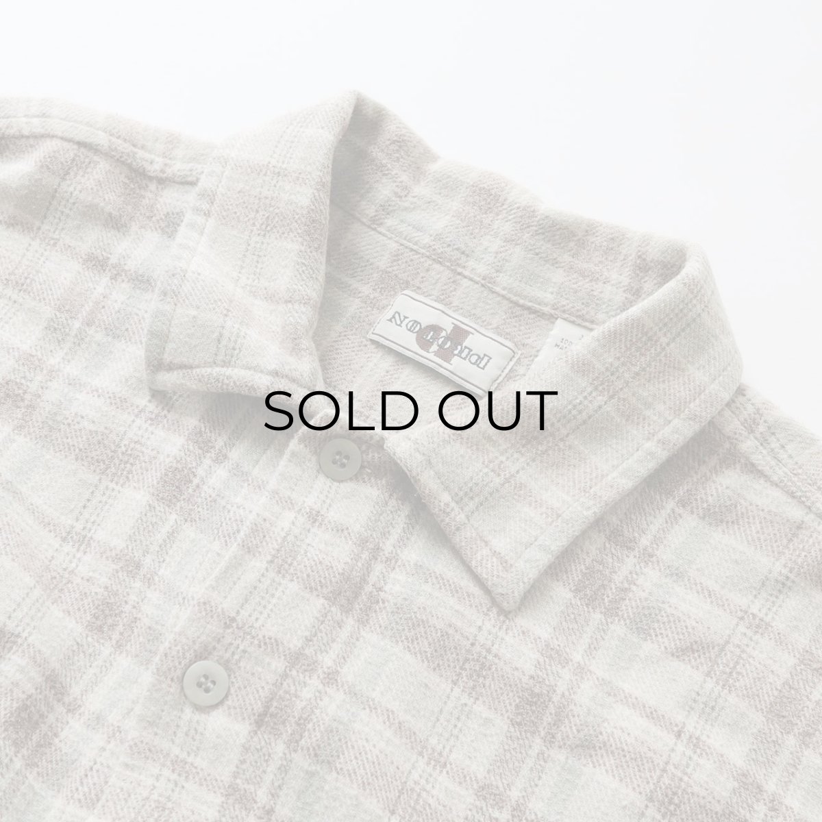 画像5: 〜90's PROTON COTTON CHECK HEAVY FLANNEL OPEN COLLAR BOX SHIRT (5)