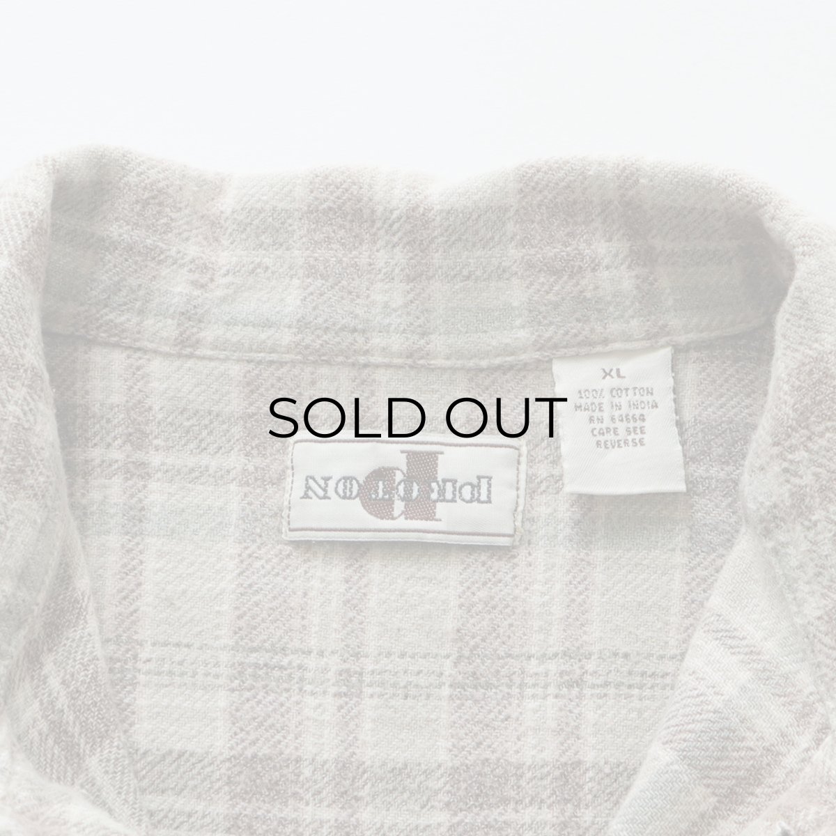 画像7: 〜90's PROTON COTTON CHECK HEAVY FLANNEL OPEN COLLAR BOX SHIRT (7)