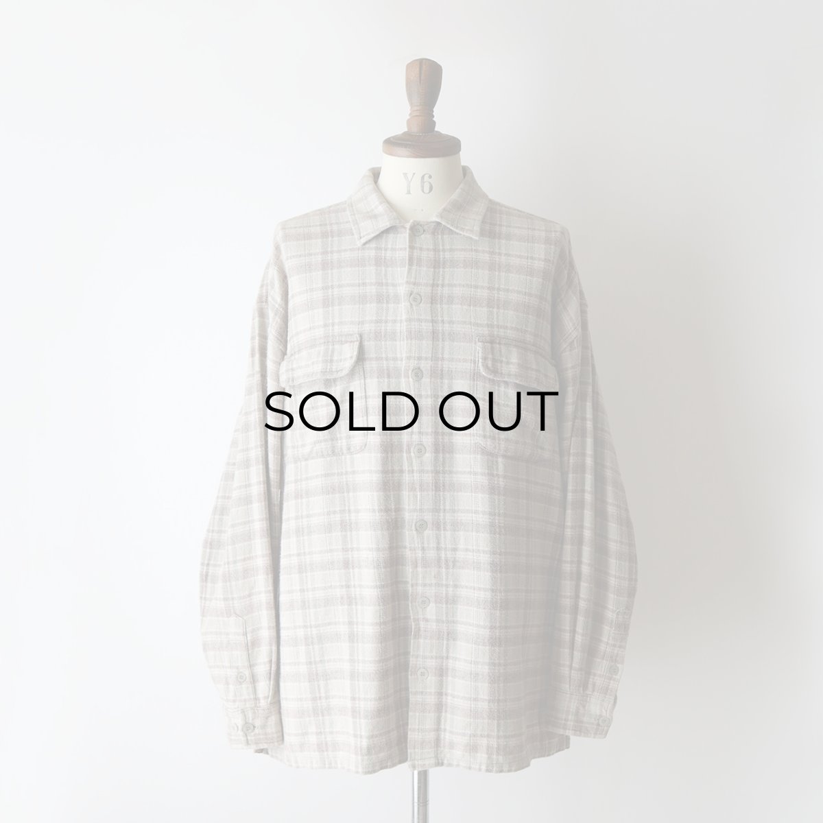 画像10: 〜90's PROTON COTTON CHECK HEAVY FLANNEL OPEN COLLAR BOX SHIRT (10)