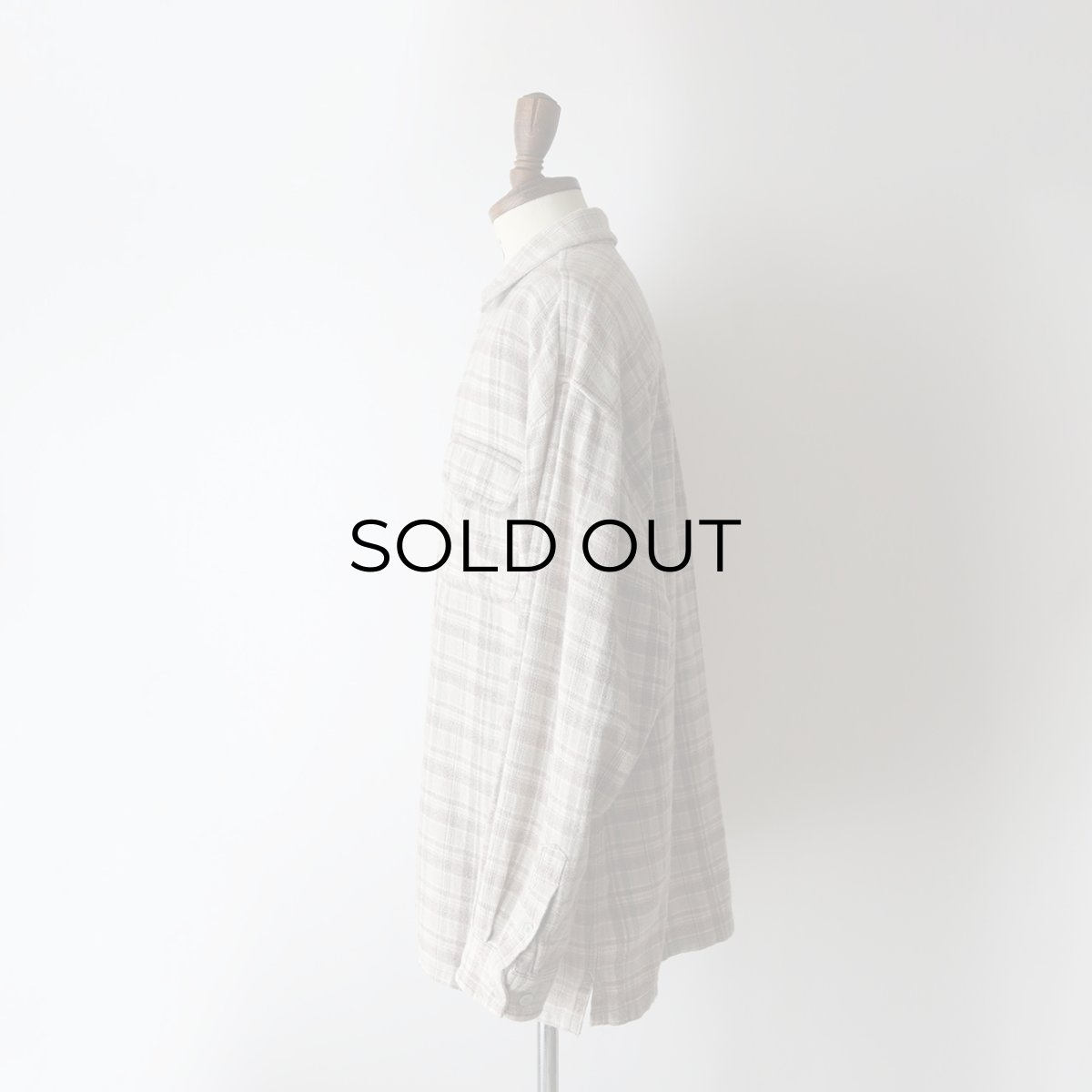 画像11: 〜90's PROTON COTTON CHECK HEAVY FLANNEL OPEN COLLAR BOX SHIRT (11)