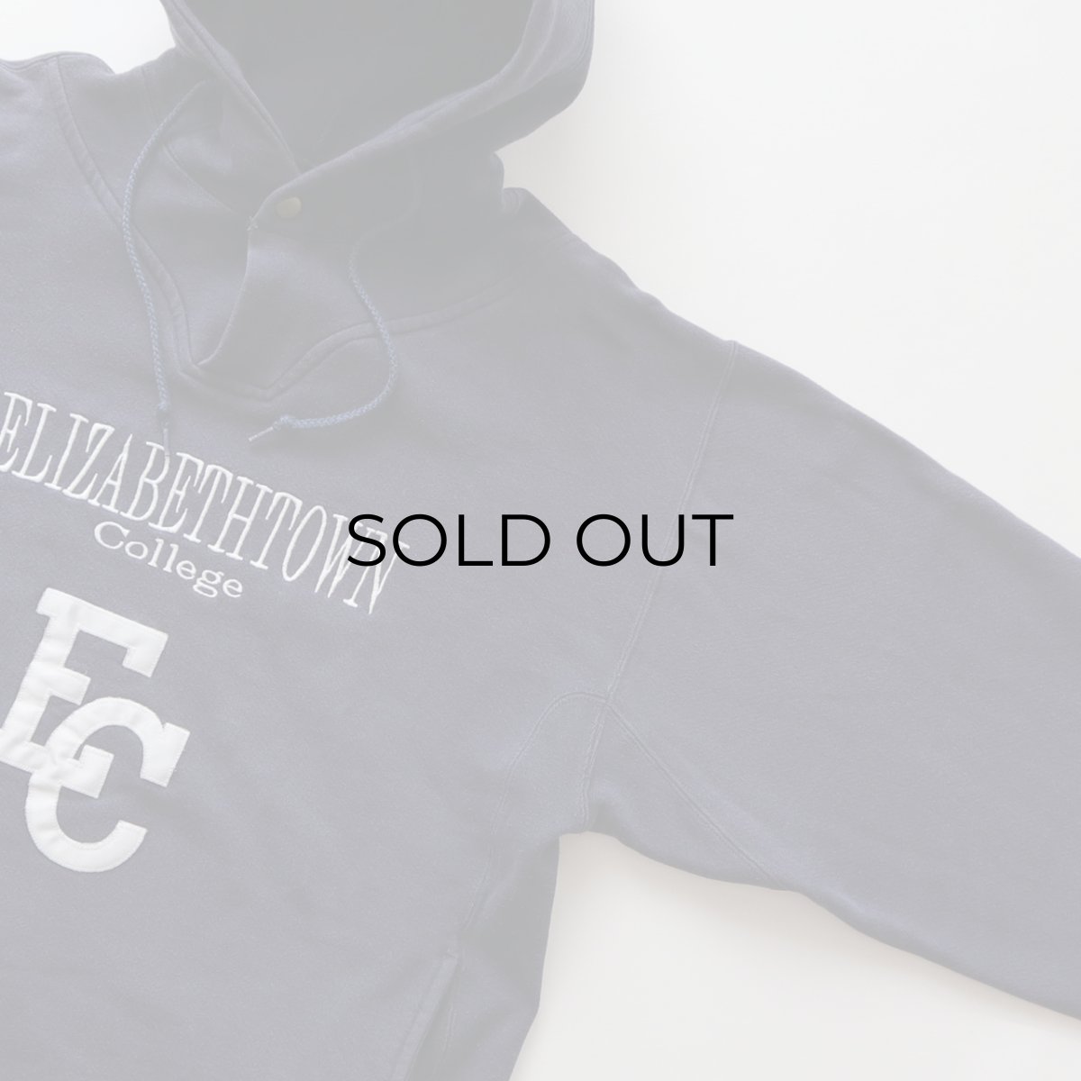 画像4: 90's RUSSELL "HIGH Cotton" UNUSUAL style EMBROIDERED SWEAT PULLOVER PARKA "ELIZABETHTOWN College" "MADE IN USA" (4)