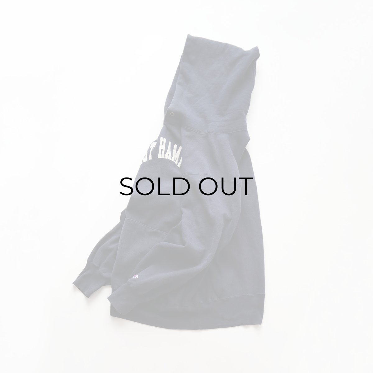 画像2: 80's Champion "REVERSE WEAVE" PRINT SWEAT PULLOVER PARKA "EAST HAMPTON" "MADE IN USA" (2)