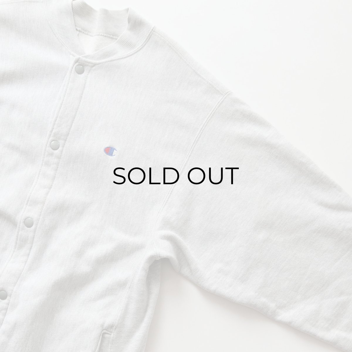 画像5: 90's Champion "REVERSE WEAVE" BACK EMBROIDERED SWEAT SNAP CARDIGAN "Champion" "MADE IN USA" (5)