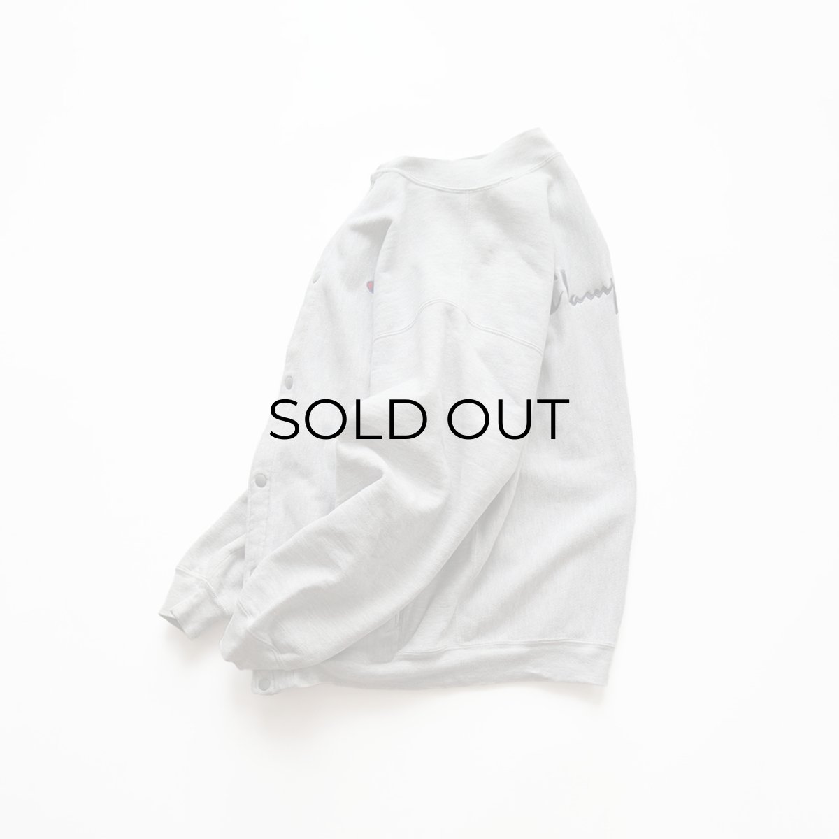 画像3: 90's Champion "REVERSE WEAVE" BACK EMBROIDERED SWEAT SNAP CARDIGAN "Champion" "MADE IN USA" (3)