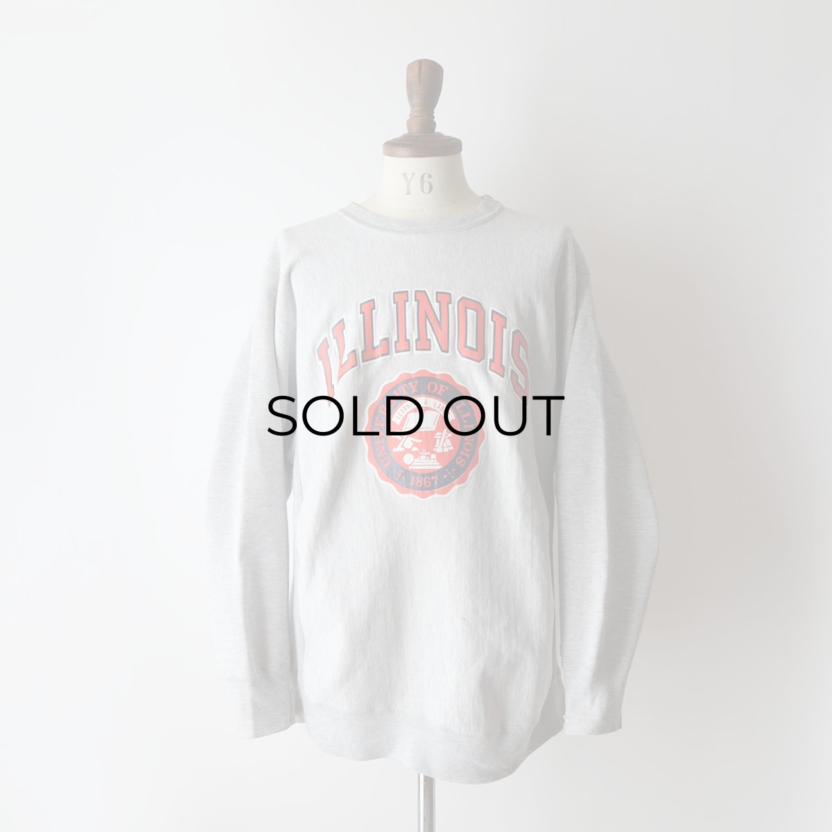 画像18: 80's Champion "REVERSE WEAVE" PRINT CREW NECK SWEAT "ILLINOIS" "MADE IN USA" (18)