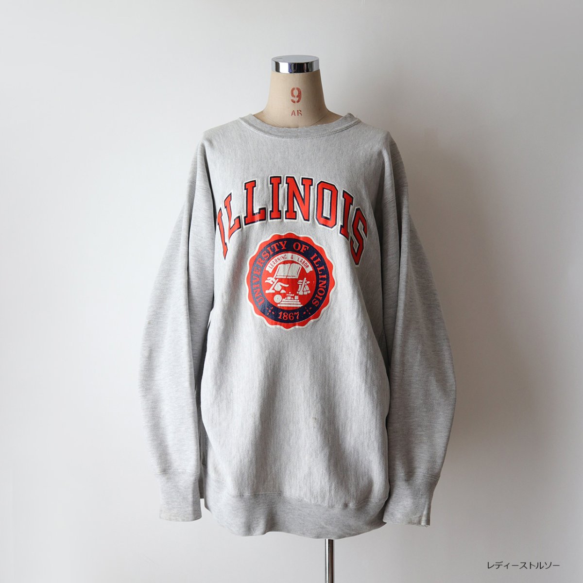 画像21: 80's Champion "REVERSE WEAVE" PRINT CREW NECK SWEAT "ILLINOIS" "MADE IN USA" (21)