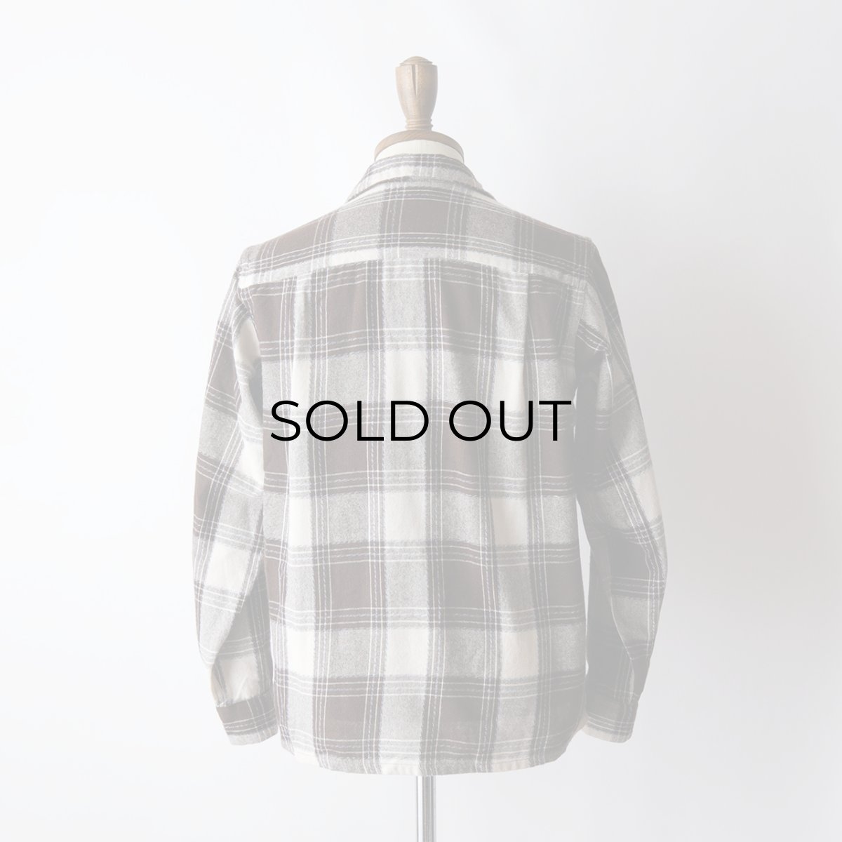 画像12: 50's Sportop WOOL CHECK LOOP COLLAR BOX SHIRT (12)