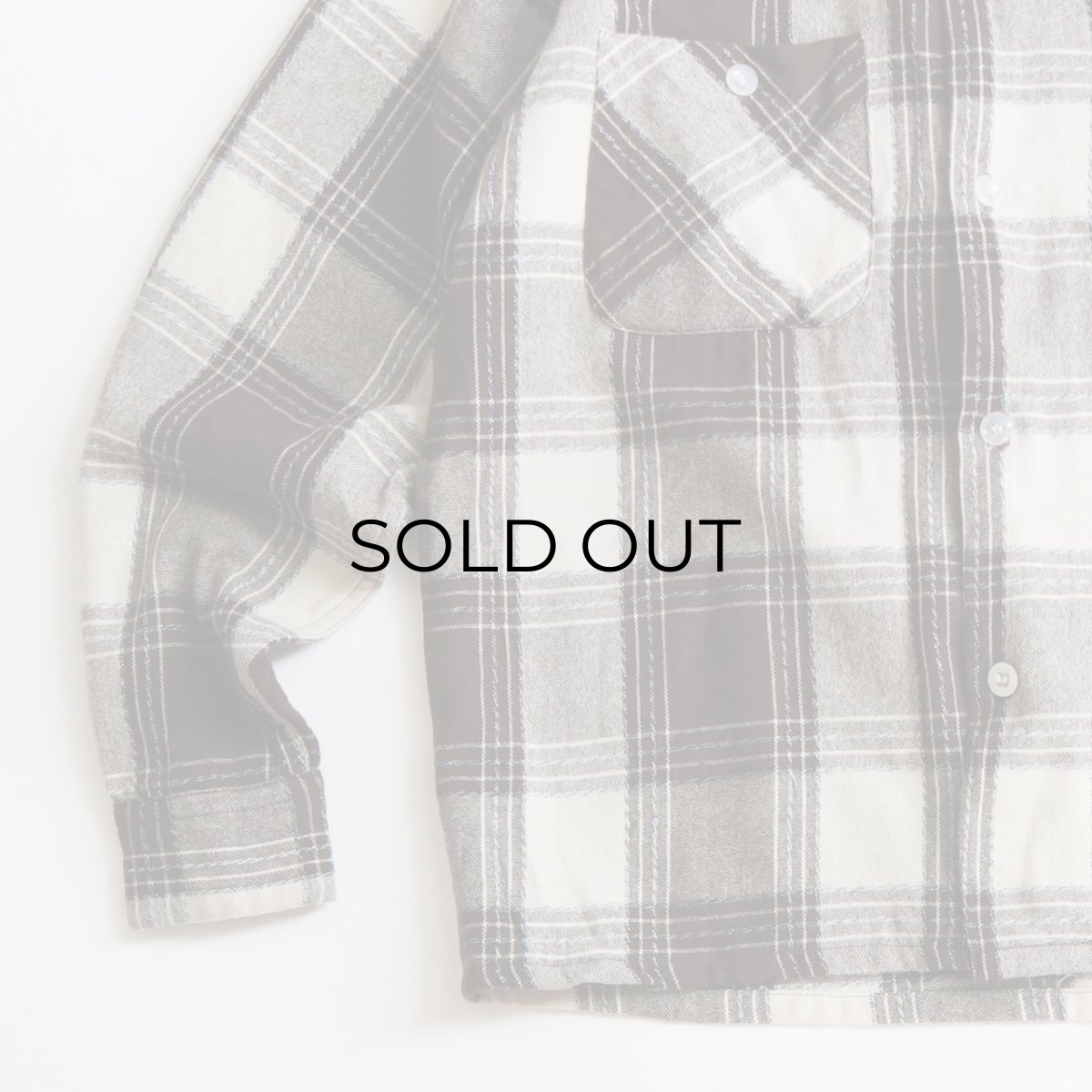 画像4: 50's Sportop WOOL CHECK LOOP COLLAR BOX SHIRT (4)