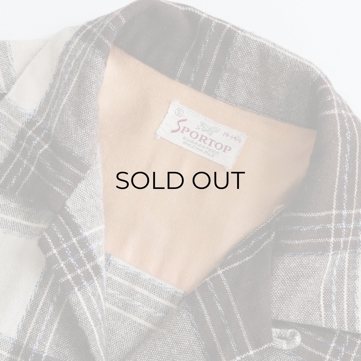 画像6: 50's Sportop WOOL CHECK LOOP COLLAR BOX SHIRT (6)