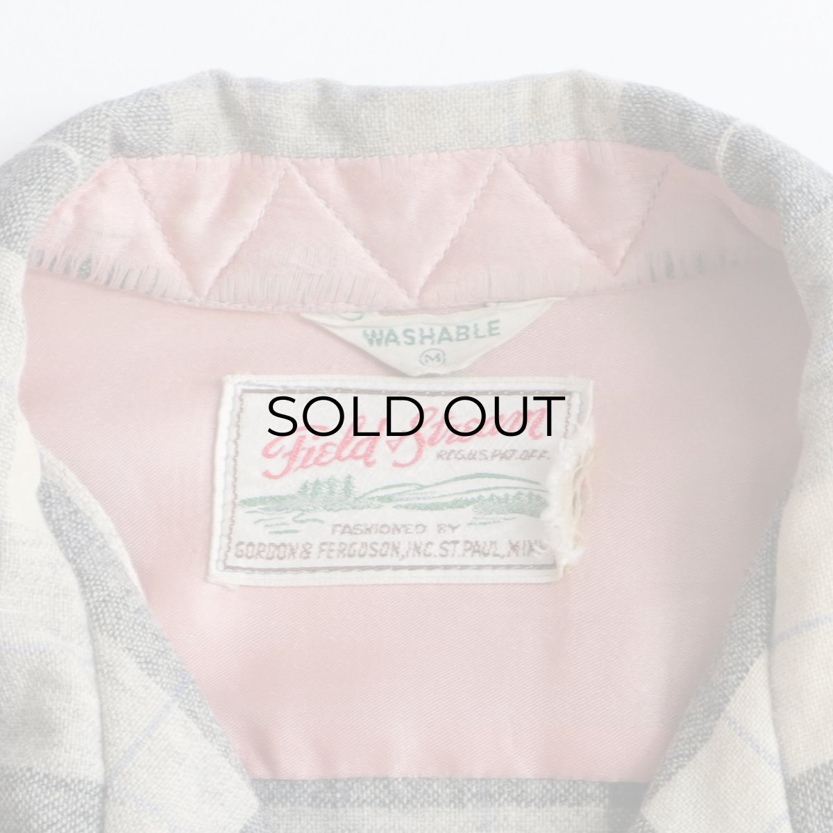 画像7: 50's Field & Stream WOOL CHECK LOOP COLLAR BOX SHIRT (7)