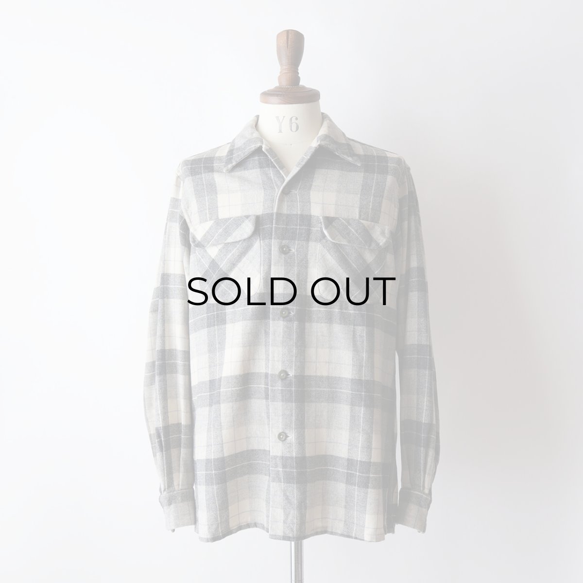 画像17: 50's Field & Stream WOOL CHECK LOOP COLLAR BOX SHIRT (17)