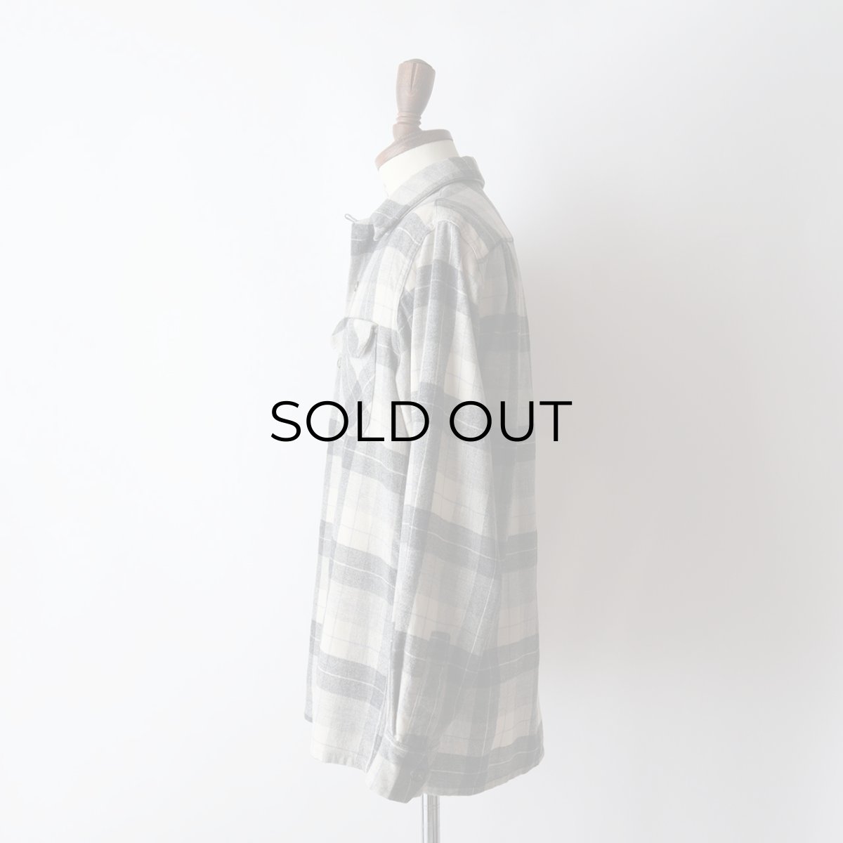 画像18: 50's Field & Stream WOOL CHECK LOOP COLLAR BOX SHIRT (18)