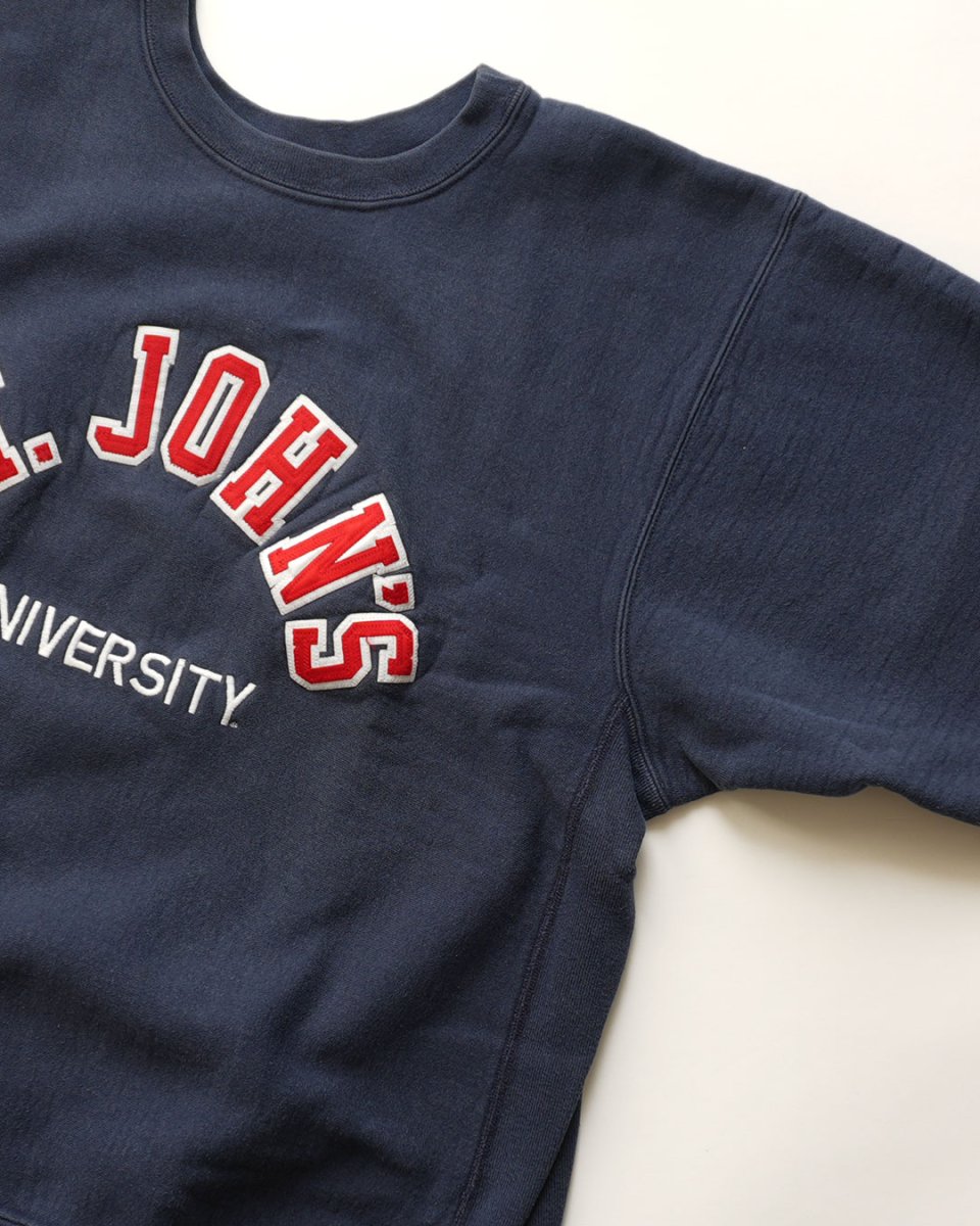 画像4: 〜00's The Cotton Exchange REVERSE WEAVE style LETTERED CREW NECK HEAVYWEIGHT SWEAT "ST. JOHN'S UNIVERSITY" "MADE IN USA" (4)