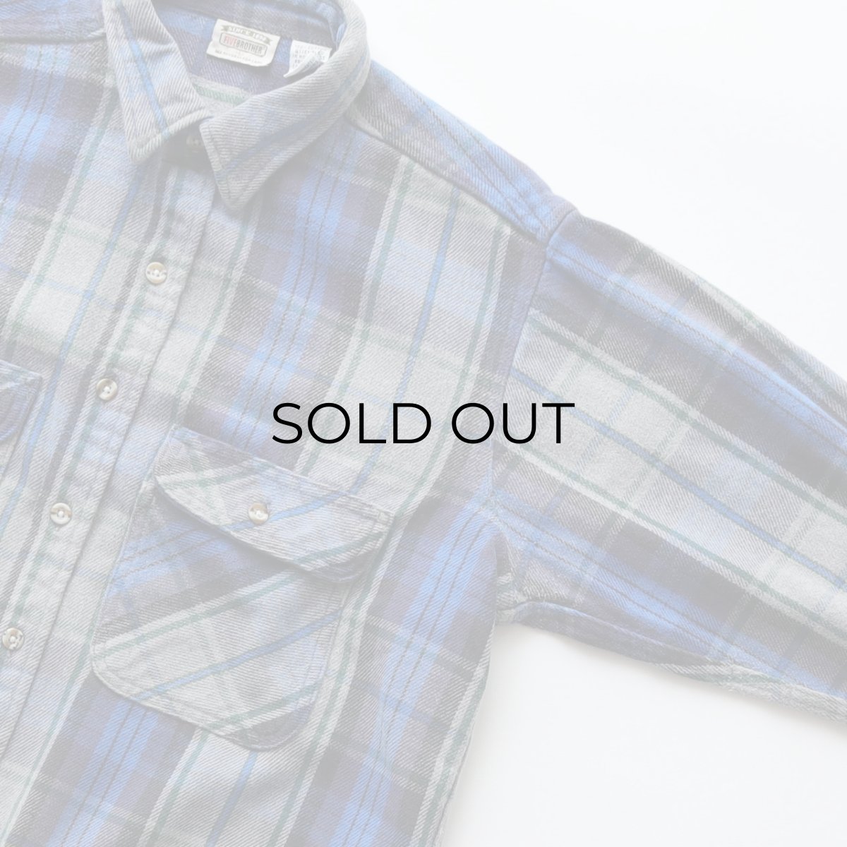 画像3: 90's FIVE BROTHER COTTON CHECK HEAVY FLANNEL SHIRT (3)