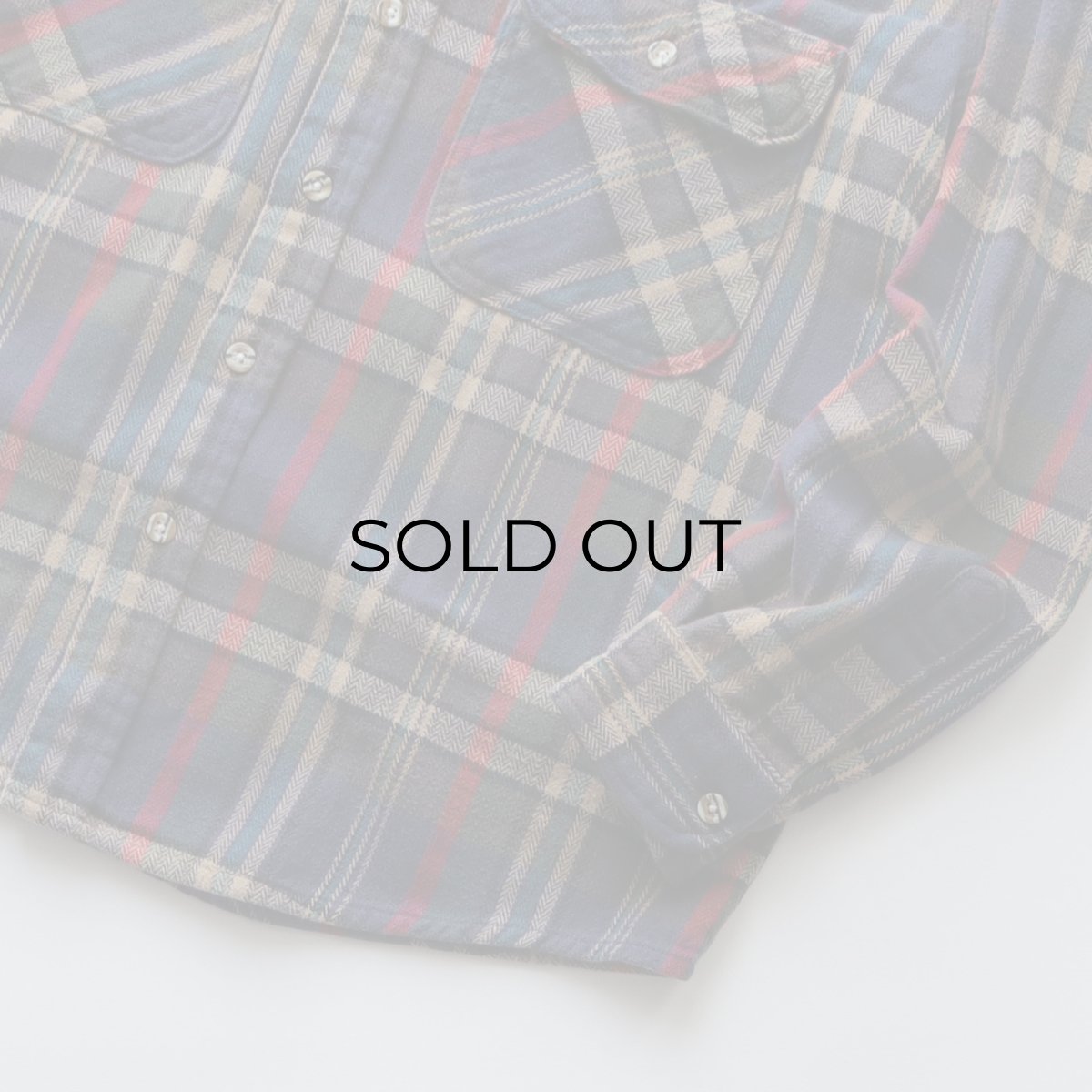 画像4: 90's FIVE BROTHER COTTON CHECK HEAVY FLANNEL SHIRT (4)