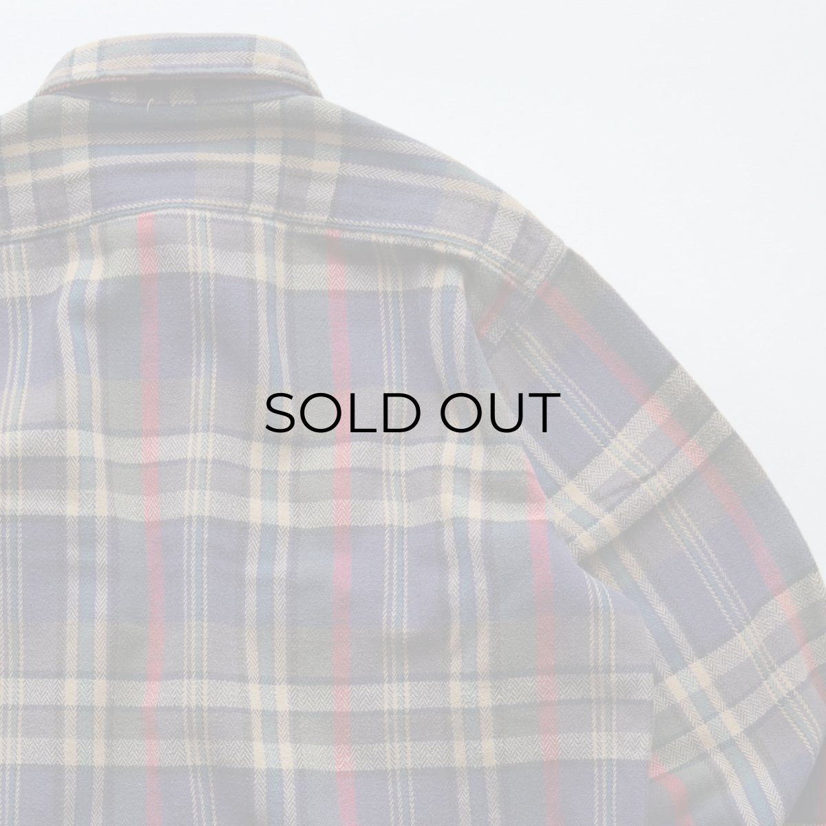 画像5: 90's FIVE BROTHER COTTON CHECK HEAVY FLANNEL SHIRT (5)