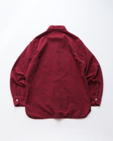 画像2: 50's SunValley COTTON PRINT HOUNDSTOOTH CHECK FLANNEL WORK SHIRT (2)