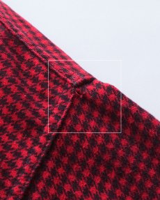 画像11: 50's SunValley COTTON PRINT HOUNDSTOOTH CHECK FLANNEL WORK SHIRT (11)