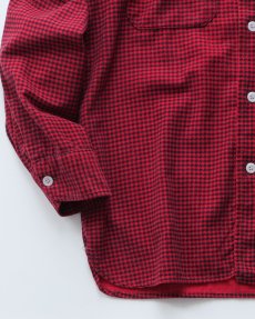 画像4: 50's SunValley COTTON PRINT HOUNDSTOOTH CHECK FLANNEL WORK SHIRT (4)