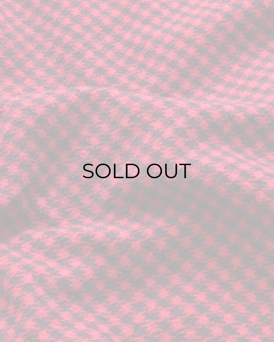 画像9: 50's SunValley COTTON PRINT HOUNDSTOOTH CHECK FLANNEL WORK SHIRT (9)