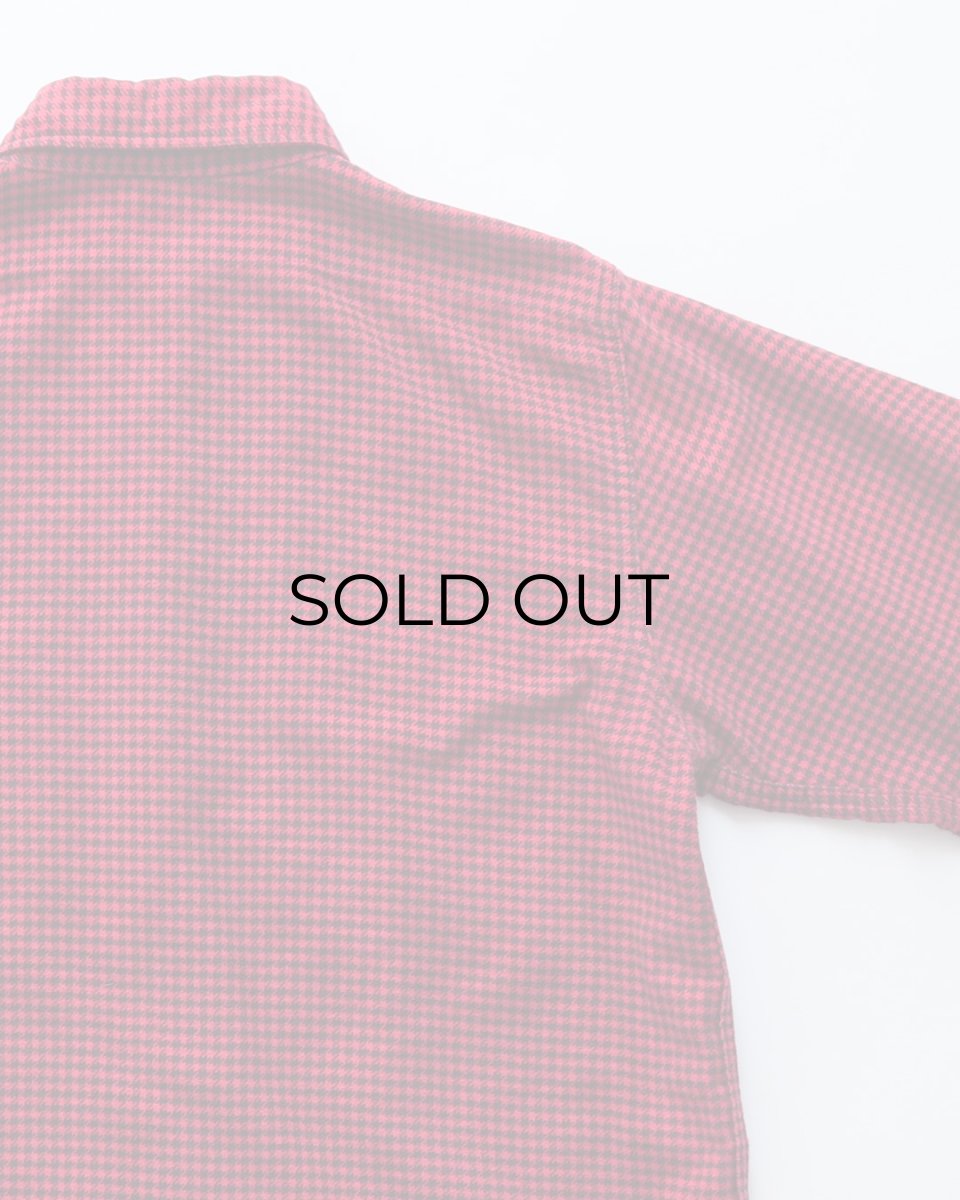 画像5: 50's SunValley COTTON PRINT HOUNDSTOOTH CHECK FLANNEL WORK SHIRT (5)