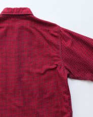 画像5: 50's SunValley COTTON PRINT HOUNDSTOOTH CHECK FLANNEL WORK SHIRT (5)