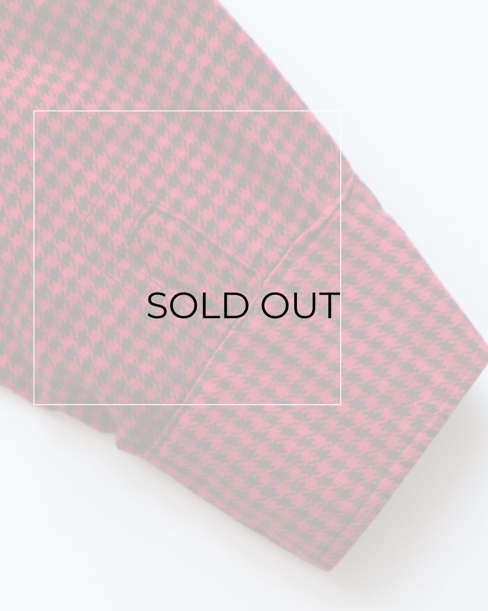 画像10: 50's SunValley COTTON PRINT HOUNDSTOOTH CHECK FLANNEL WORK SHIRT (10)