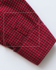 画像10: 50's SunValley COTTON PRINT HOUNDSTOOTH CHECK FLANNEL WORK SHIRT (10)