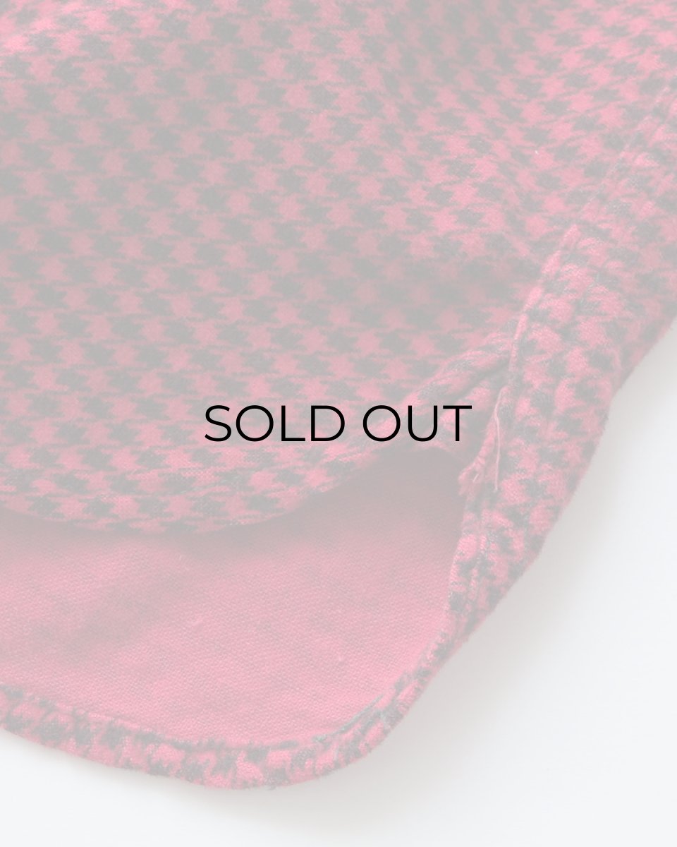 画像7: 50's SunValley COTTON PRINT HOUNDSTOOTH CHECK FLANNEL WORK SHIRT (7)