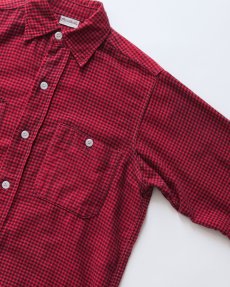 画像3: 50's SunValley COTTON PRINT HOUNDSTOOTH CHECK FLANNEL WORK SHIRT (3)