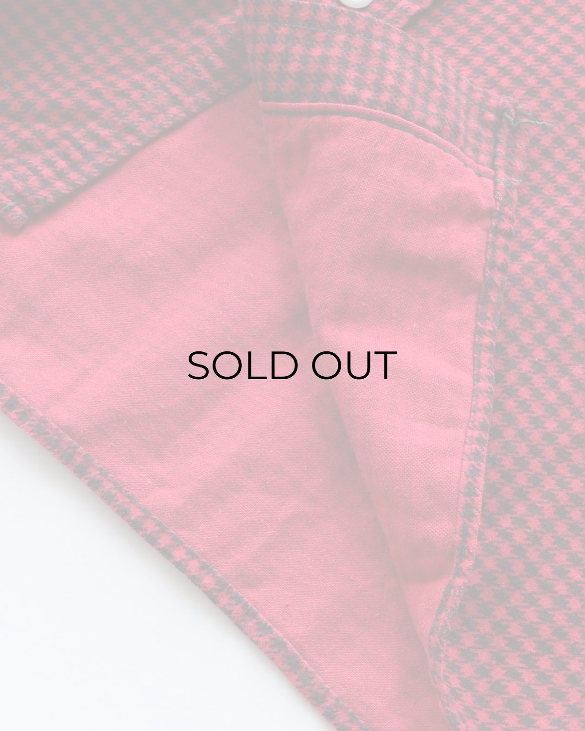 画像8: 50's SunValley COTTON PRINT HOUNDSTOOTH CHECK FLANNEL WORK SHIRT (8)