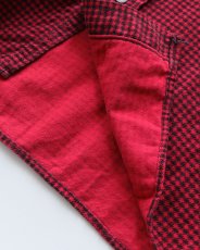 画像8: 50's SunValley COTTON PRINT HOUNDSTOOTH CHECK FLANNEL WORK SHIRT (8)